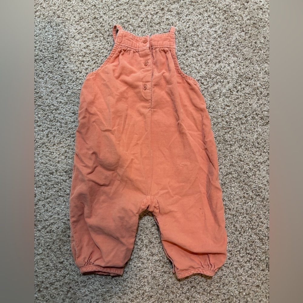 Baby Gap 100% Cotton Corduroy Coral Romper Size 3-6 Months | spring | autumn - Picture 3 of 7